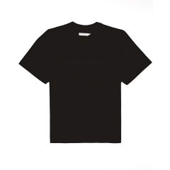 Organic Oversized T-Shirt with Front Lettering - Black