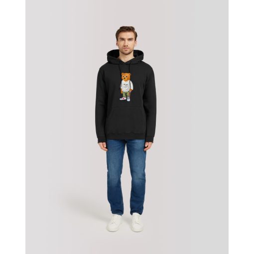 Organic Embroidered Hoodie Filou II. - Black