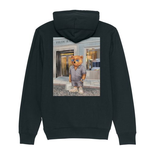 SS24 Organic Backprint Hoodie -  Black