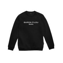 FW24 Organic Oversized Pullover Poster Backprint, Filou LXXXIV. - Black