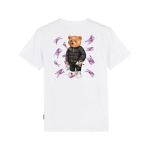 FW24 Organic Backprint T-Shirt, Filou XCIII. Flying Euro - White