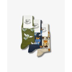 FW24 3-Pack Knit Socks - Colorful