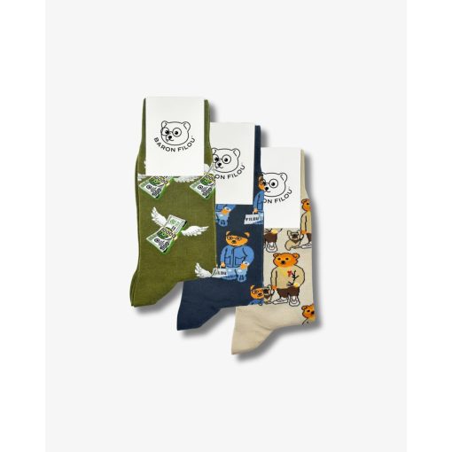 FW24 3-Pack Knit Socks - Colorful
