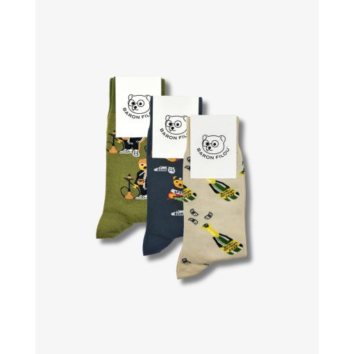 FW24 3-Pack Knit Socks - Colorful