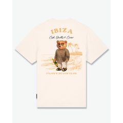   SS25 Oversized Backprint T-Shirt, Filou CXVIII. IBIZA - Pearl White