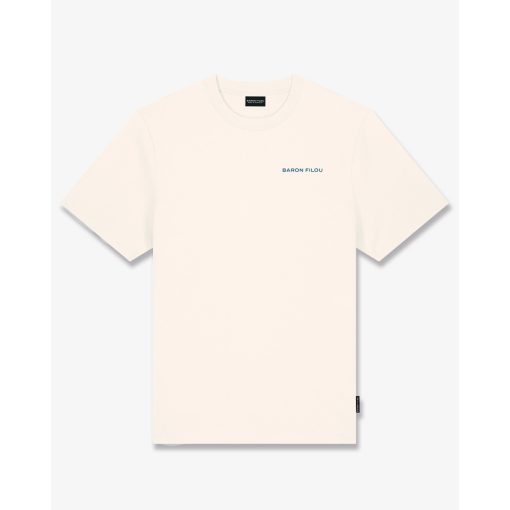 SS25 Oversized Backprint T-Shirt, Filou CXIV. ST.TROPEZ - Pearl White