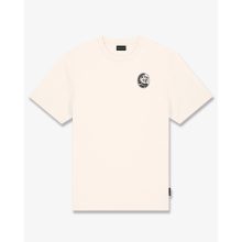 SS25 Oversized Backprint T-Shirt, Credit Card Logo - Pearl White
