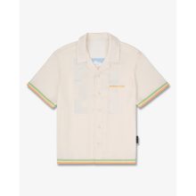 SS25 Backprint Shirt with Stripes, Poster Filou CXVIII. - Pearl White