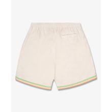 SS25 Shorts with Stripes -  Pearl White