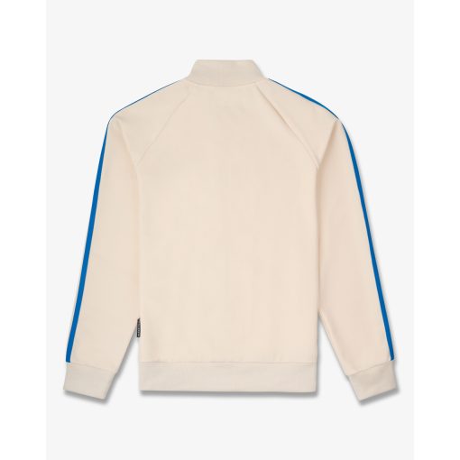 SS25 Tracksuit Jacket with Stripes, Mykonos Crew - Pearl White