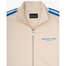 SS25 Tracksuit Jacket with Stripes, Mykonos Crew - Pearl White