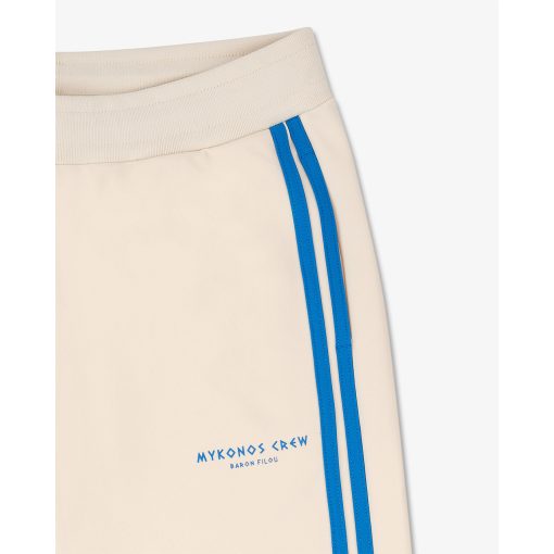 SS25 Tracksuit Sweatpants with Stripes, Mykonos Crew - Pearl White