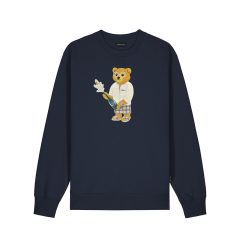 SS25 Embroidered Pullover Filou CXIV. - Navy Blue