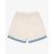 SS25 Shorts with Greek Pattern - Pearl White