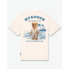   SS25 Oversized Backprint T-Shirt, Filou CXIII. MYKONOS - Pearl White