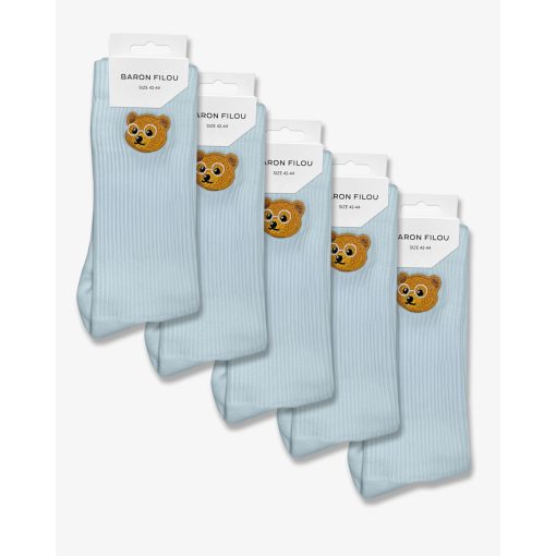 SS25 5-Pack Baron Filou Socks - Sky Blue
