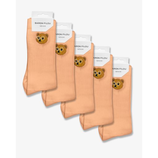 SS25 5-Pack Baron Filou Socks - Sunrise Orange