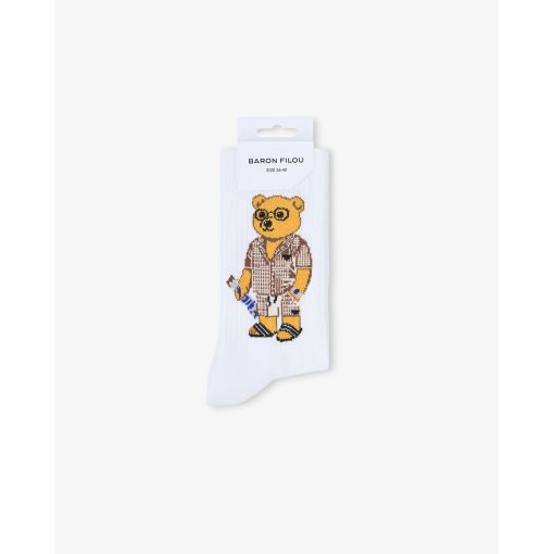 SS25 Baron Filou Jacquard Socks, Filou CXIII. - white