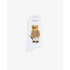 SS25 Baron Filou Jacquard Socks, Filou CXVIII. - white