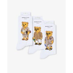   SS25 3-Pack Baron Filou Jacquard Socks, Filou CXIII., Filou CXVIII., Filou CXV. - white