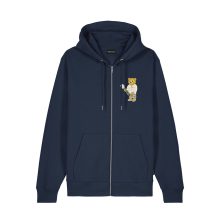 SS25 Embroidered Zip Hoodie Filou CXIV. - Navy Blue
