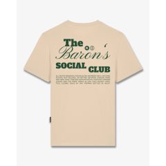 FW25 T-Shirt Backprint THE BARON SOCIAL CLUB - Sand Brown