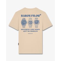 FW25 T-Shirt Backprint DIFFERENT TIMEZONES - Sand Brown