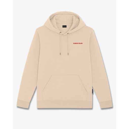 FW25 Hoodie Backprint LEFT LANE CLUB - Sand Brown