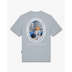 FW25 T-Shirt Oval Backprint Filou CXLIX. - Frosted blue
