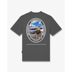 FW25 T-Shirt Oval Backprint Filou CLI. - Stone Grey