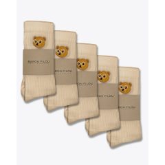 FW25 5-Pack Essential Socks - Sand Brown