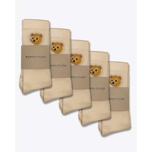 FW25 5-Pack Essential Socks - Sand Brown