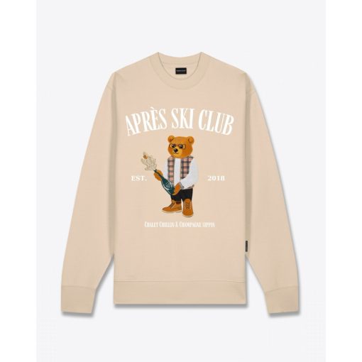 Embroidered Pullover Filou CLXXIII. APRÈS SKI CLUB - Sand Brown