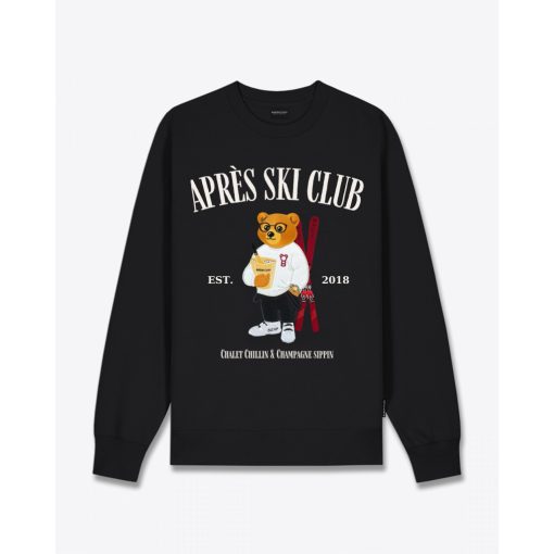 Embroidered Pullover Filou CXXXV. APRÈS SKI CLUB - Black