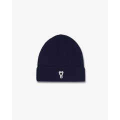 Signature Cotton Beanie – Navy Blue