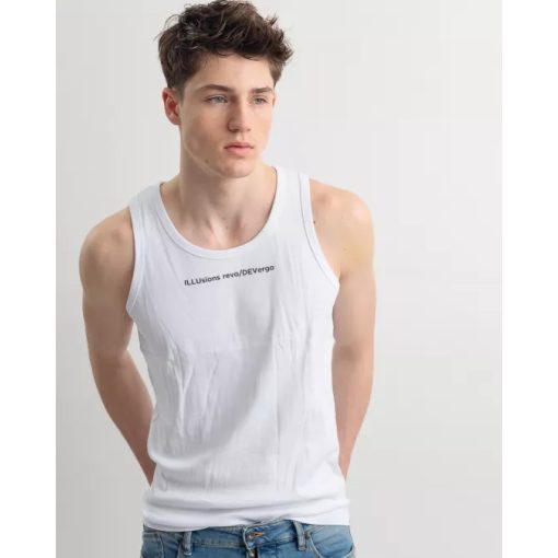 DEVERGO Férfi pamut trikó - white