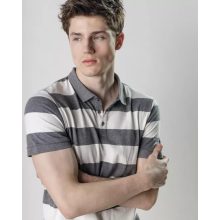 DEVERGO Férfi rövid ujjú galléros póló - Grey