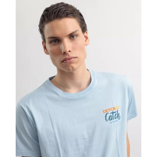 DEVERGO Férfi rövid ujjú póló - Light Blue