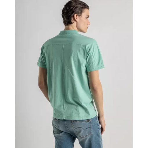 DEVERGO Férfi rövid ujjú galléros póló - Green