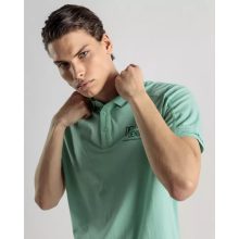 DEVERGO Férfi rövid ujjú galléros póló - Green