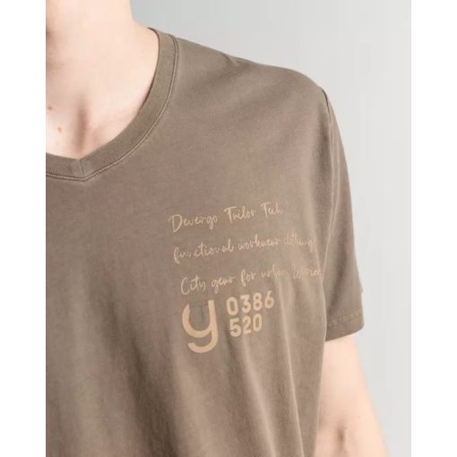 DEVERGO Férfi rövid ujjú póló - Brown