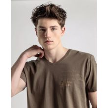 DEVERGO Férfi rövid ujjú póló - Brown