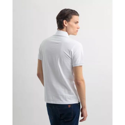 DEVERGO Férfi rövid ujjú galléros póló - White