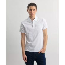 DEVERGO Férfi rövid ujjú galléros póló - White