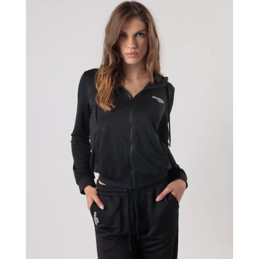 DEVERGO NŐI cipzáras pulóver - Black