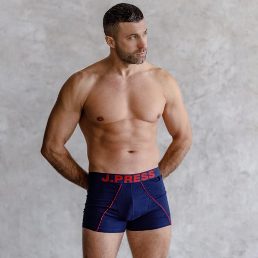  J.Press Pamut Boxeralsó Nagy Logóval - Blue/Berry