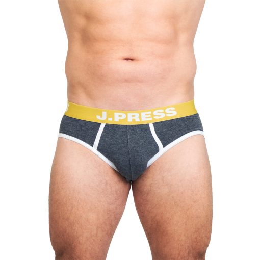 J.PRESS férfi kontrasztos pamut slip - Grey