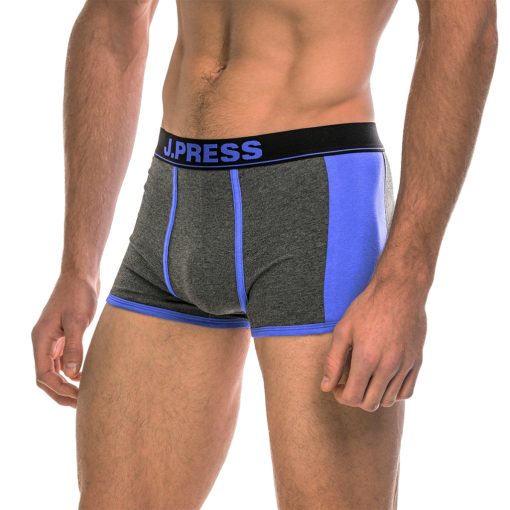 J.PRESS kontrasztos pamut boxer - Grey/Blue