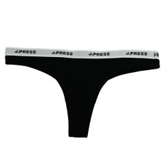 J.Press vastag gumis pamut tanga alsó - Black
