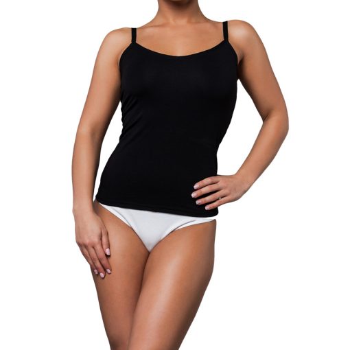 J. Press Bambusz Alapanyagú Szegőpántos Top - Black